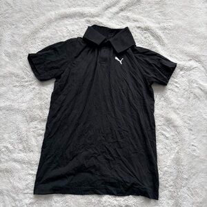 Puma Men’s Black Polo Shirt – Size Small | lCotton Athletic Top | l Streetwear